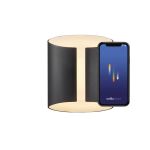 Nordlux Grip Smart LED Wandleuchte Schwarz 10W 830lm 120D - 827 Extra Warmweiß | Dimmbar – IP54