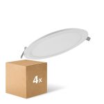 Mehrfachpackung 4x Ledvance LED Downlight Slim Rund DN210 18W 1530lm 120D - 830 Warmweiß | 225mm